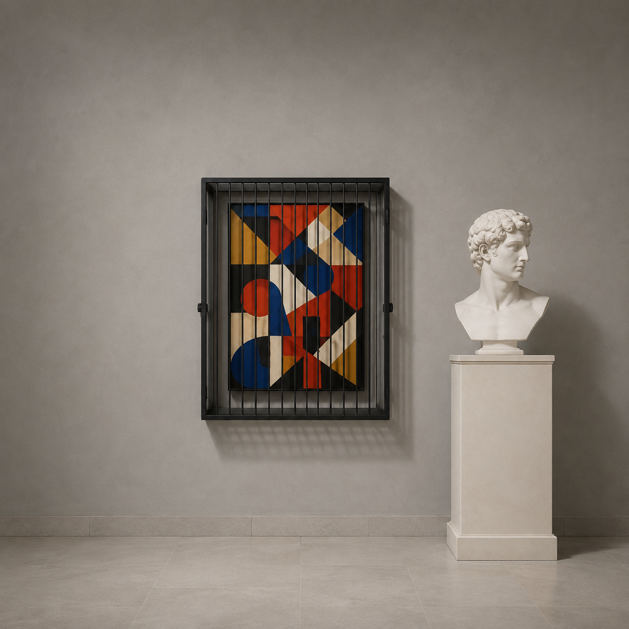 A dark, symbolic illustration evoking fascist-era art politics
