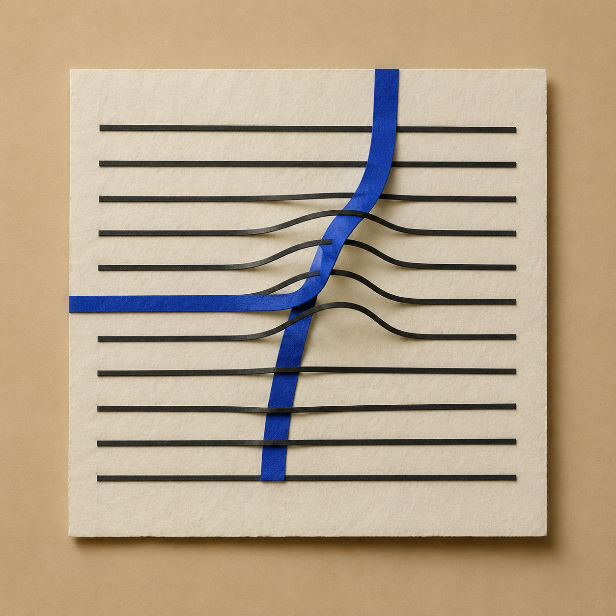 Abstract illustration evoking performative language and minor literature