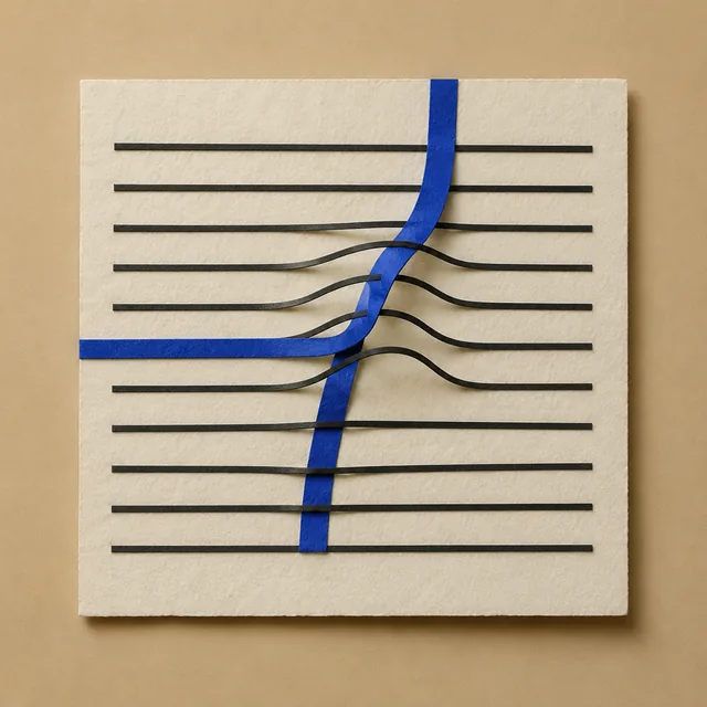 Abstract illustration evoking performative language and minor literature