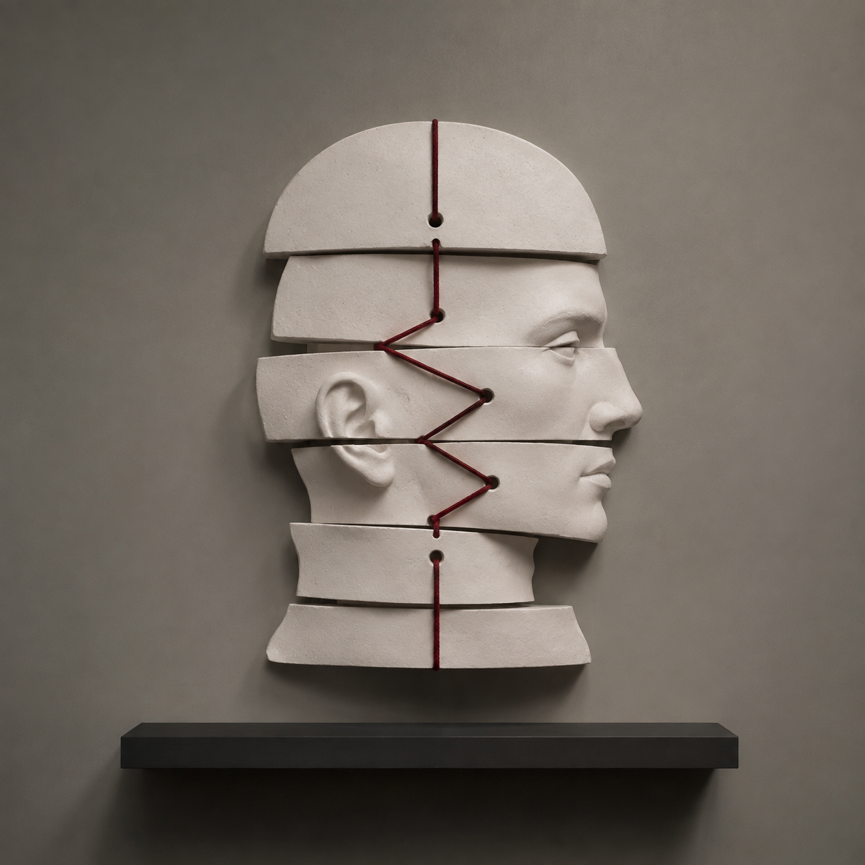 Abstract illustration evoking fragmented autobiography